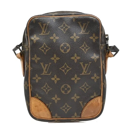 LOUIS VUITTON Danube Shoulder Bag Monogram Leather Brown France M45266 31EF095 - Picture 3 of 16